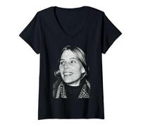 Mujer Joni Mitchell Cantante Folk Nubes Era 1969 Camiseta Cuello V