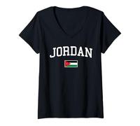 Mujer Jordanian Flag Hombres Mujeres Niños Jordan Camiseta Cuello V