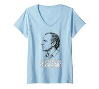 Mujer Joseph Brodsky es tu Hermano Divertido Amante de la poesía literaria Camiseta Cuello V