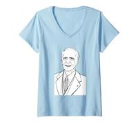 Mujer Joseph Murphy Retrato Mente Subconsciente Arte Retro Camiseta Cuello V