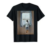Mujer joven en una ventana de Dali Camiseta