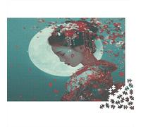 Mujer Joven Vestida con un Kimono Tradicional de geishaRompecabezas De 1000 Piezas para Adultos, Juegos De Desafío para Niños, Regalos52x38cm/1000pcs