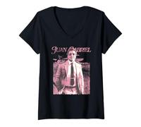 Mujer Juan Gabriel México con Escalas en Mi Corazón Rectángulo Camiseta Cuello V