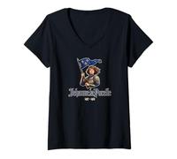 Mujer Juana de Arco 1412-1431 con Banner Francés Camiseta Cuello V