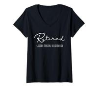 Mujer Jubilado, Adiós Tensión, Hola Pensión! Retiro Camiseta Cuello V
