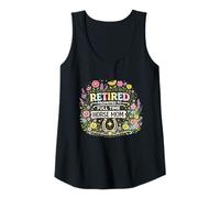 Mujer Jubilado Ascendido a Tiempo Completo Horse Mom Retirement Floral Camiseta sin Mangas