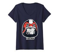 Mujer Judge Dredd Classic Casco 2000 AD Retro Comic Camiseta Cuello V