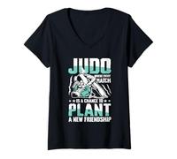 Mujer Judo donde cada fósforo es una oportunidad para plantar Camiseta Cuello V