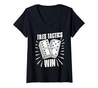 Mujer Juego De Dominó Tiles Tactics Win Camiseta Cuello V
