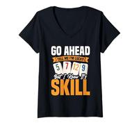 Mujer Juego de fichas para jugadores de Rummikub Soy Lucky King Rummikub Camiseta Cuello V
