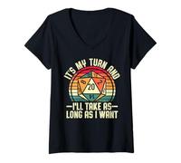 Mujer Juego de mesa - Es mi turno y tomaré el tiempo que quiera Camiseta Cuello V