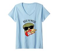 Mujer Juego de Palabras de Pan Divertido Rock and Mold Camiseta Cuello V