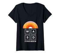 Mujer Juegos Divertidos Diciendo lo Que se Mueve sarcástico Camiseta Cuello V
