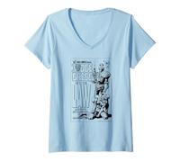 Mujer Juez Dredd No 1 Comic Retro 2000 d.C Camiseta Cuello V