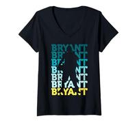 Mujer Jugador campeón de Baloncesto de Nombre de Bryant Camiseta Cuello V