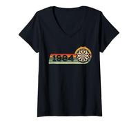 Mujer Jugador de Dardos Cumpleaños Nacido en 1984 Juego de Dardos Camiseta Cuello V