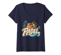 Mujer Jugador De Pádel - Pádel - Pista De Pádel Sunny Camiseta Cuello V
