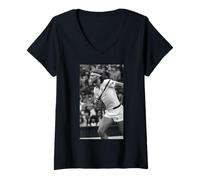 Mujer Jugador de tenis Björn Borg en el Campeonato de Wimbledon 1981 Camiseta Cuello V