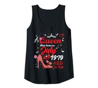 Mujer Julio 1979 Cumpleaños Esta Reina Nació En Julio 1979 Camiseta sin Mangas