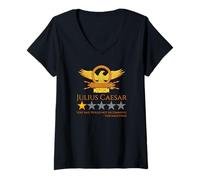Mujer Julio César - Meme de Historia Romana Antigua - Vercingetorix Camiseta Cuello V