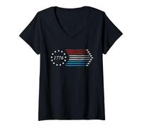 Mujer July 4th Of July Fourth Of July Jet Independence Day 1776 Camiseta Cuello V