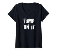 Mujer Jump On It Motivacional Camiseta Cuello V