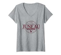 Mujer Juneau Alaska - Etiqueta Juneau AK Camiseta Cuello V