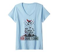 Mujer Juneteenth Freedom Day from Chains to Change Camiseta Cuello V