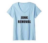 Mujer Junk Removal - Professional Staff & Volunteer Uniform Camiseta Cuello V