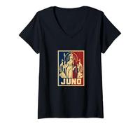 Mujer Juno Romana Diosa Reina De Dioses Mitología Camiseta Cuello V