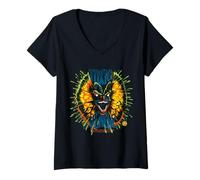 Mujer Jurassic Park Halloween Diseño Veneno tóxico Camiseta Cuello V