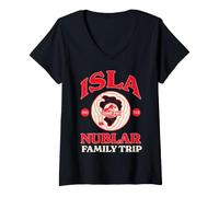 Mujer Jurassic Park Isla Nublar Family Trip Camiseta Cuello V