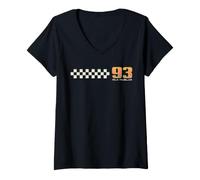 Mujer Jurassic Park Racing Team Isla Nublar 93 Front & Back Camiseta Cuello V