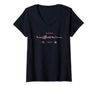 Mujer Jurassic Park The Most Beautiful Thing Front & Back Camiseta Cuello V