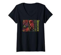 Mujer Jurassic World Rebirth Distortus Rex Species Analysis Camiseta Cuello V