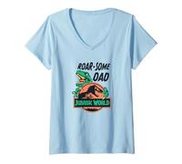 Mujer Jurassic World Roar-Some Dad Camiseta Cuello V