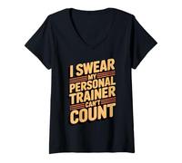 Mujer Juro Que mi Entrenador Personal no Puede Contar Camiseta Cuello V