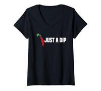Mujer Just a Dip comerciante acciones Bolsa de valores Camiseta Cuello V