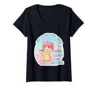 Mujer Just A Girl Who Loves Anime Ramen y Sketching Art Artist Camiseta Cuello V