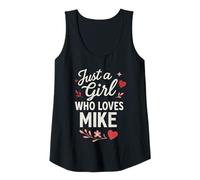 Mujer Just A Girl Who Loves Mike T-Shirt Cute Mike Camiseta sin Mangas