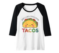 Mujer Just A Girl Who Loves Tacos Mexican Food Lover Men Women Camiseta Manga Raglan