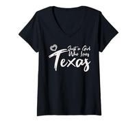 Mujer Just a Girl Who Loves Texas. Cute Women's Teen Girls Tween Camiseta Cuello V
