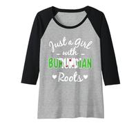 Mujer Just A Girl with Burundian Roots Burundi - Bandera del Orgullo para Mujer Camiseta Manga Raglan