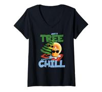 Mujer Just a Tree, a Flame, and Chill Camiseta Cuello V