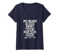 Mujer Just Because I'm Awake Doesn'T Mean I'm Ready To Do Things Camiseta Cuello V