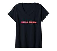 Mujer Just DO Nothing Camiseta Cuello V