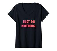 Mujer Just DO Nothing Camiseta Cuello V