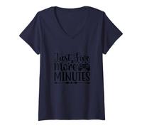 Mujer Just Five More Minutes Funny Gaming Quotes Camiseta Cuello V