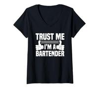 Mujer Just Me I'm A Bartender Funny Bartending Alcoholic Drink Camiseta Cuello V
