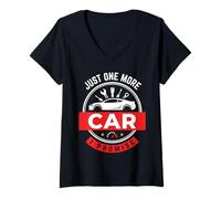 Mujer Just One More Car I Promise Auto Mechanic Garage Humor Camiseta Cuello V